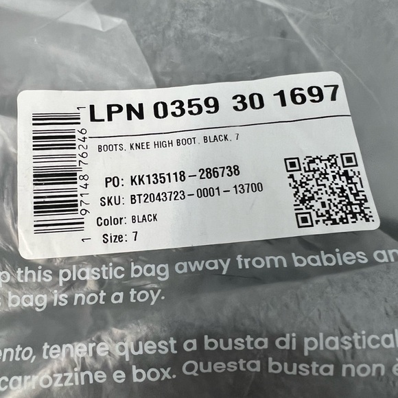 FABKIDS Black Suede Knee High Boots Girls Youth Size 7 NEW - Picture 7 of 7